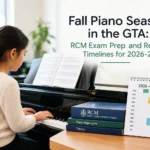 Fall piano season in the GTA with RCM exam preparation and recital timelines for 2026-27