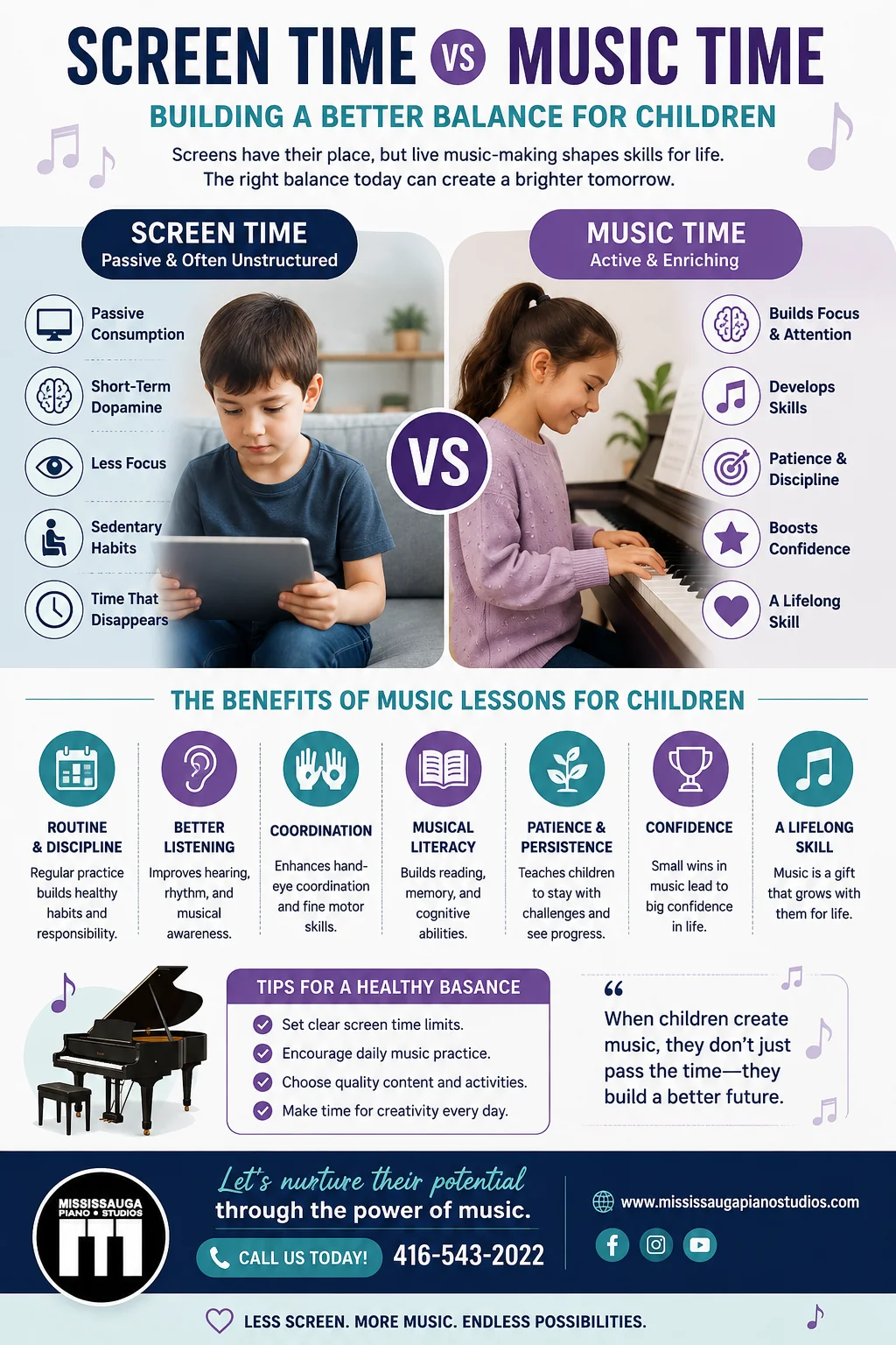 Benefits of music lessons for children